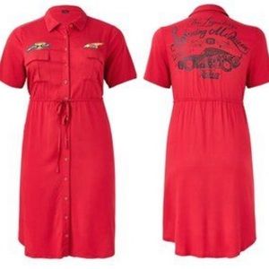 Torrid Disney Cars Lightning McQueen Dress 4x